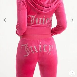 [L] Juicy Couture Luxurious Velour Tracksuit with rhinestone embellishments